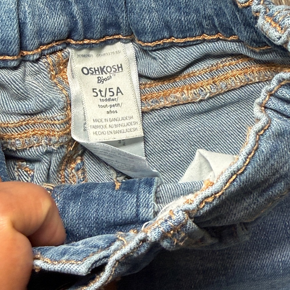OshKosh B'gosh Light Blue Denim Toddler Shorts (5-6) 5 pack - Picture 3 of 7
